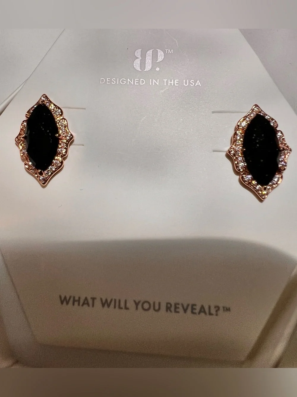 NWT Bp Marquise Halo Stud Earrings